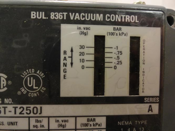 Allen-Bradley 836T-T25OJ; Vacuum Pressure Switch