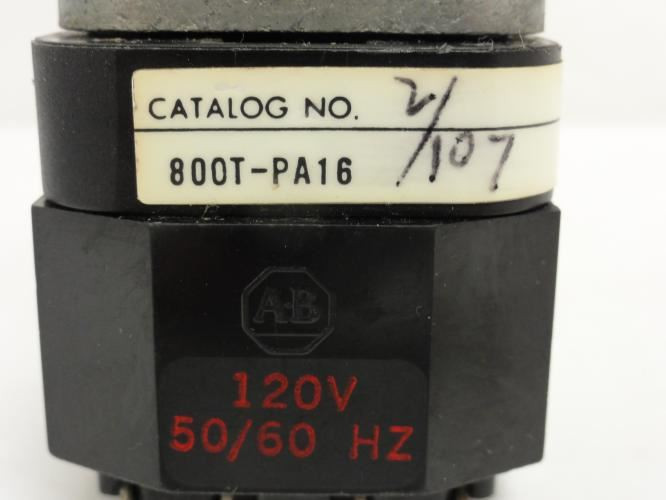 Allen-Bradley 800T-PA16A; Momentary Contact Push Button; Amber