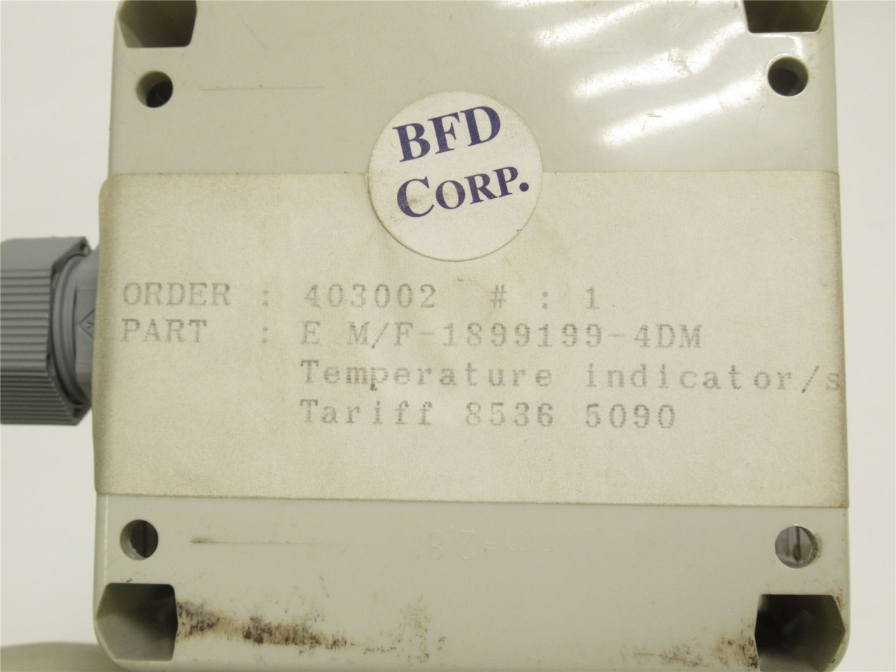 Thermotronik A423511/002; Buhler Temp Switch Indicator Thermotronik A423511/002; Buhler Temp Switch Indicator