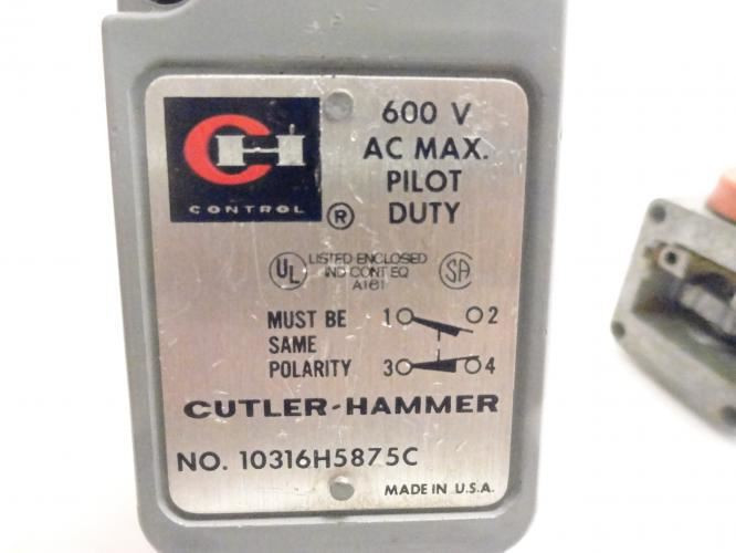 Cutler-Hammer 10316H5875C; Limit Switch - Missing head-screws