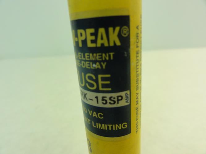 Bussmann LPS-RK-15SP; Low-Peak Fuse; 15A; 600VAC