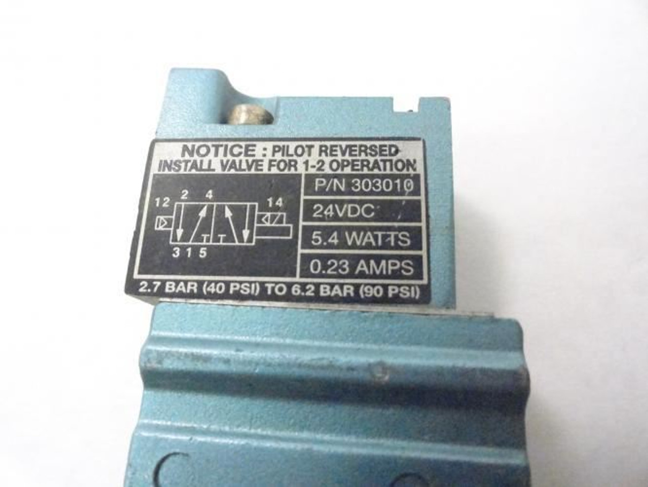 Nordson 303010; Solenoid Valve 24VDC; 5.4 Watts