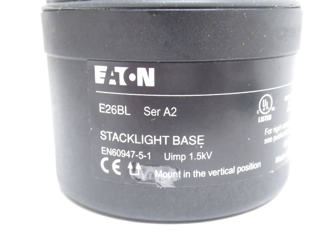 Eaton E26BL; Stacklight Base 1.5kV; Continuous; 12-240VAC/DC