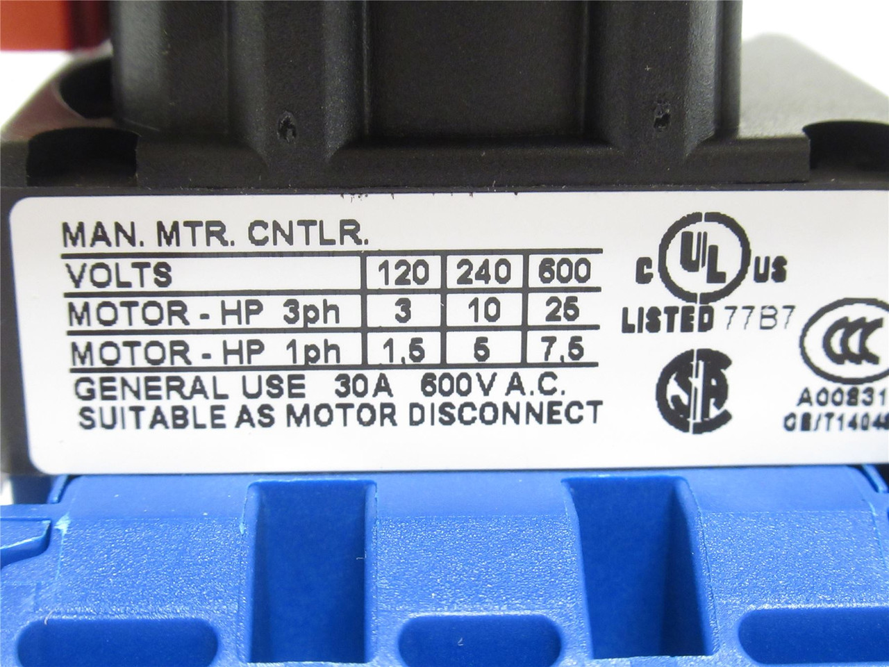 Mennekes ME30XST1-M2; On/Off Switch; 30A; 600VAC; 10Hp