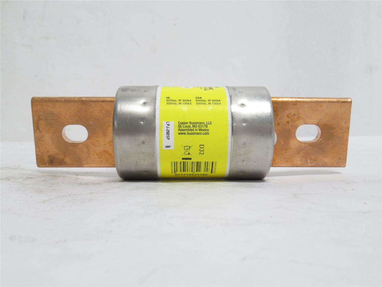 Bussmann LPJ-250SP; Time-Delay Fuse; 250 Amp; 600VAC/300VDC