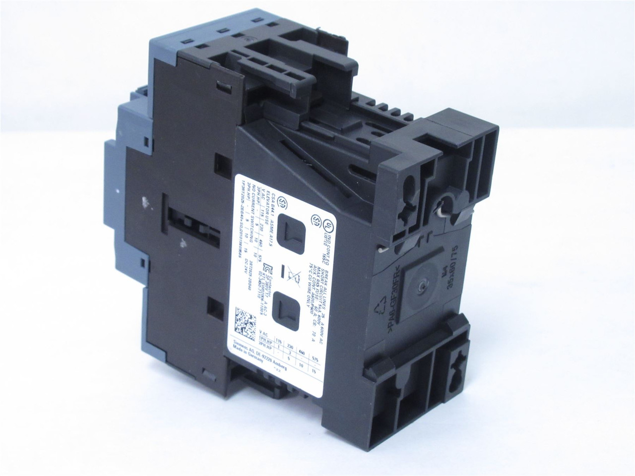 Siemens 3RT2025-2BB40; Contactor 16A 3P Coil 24VDC