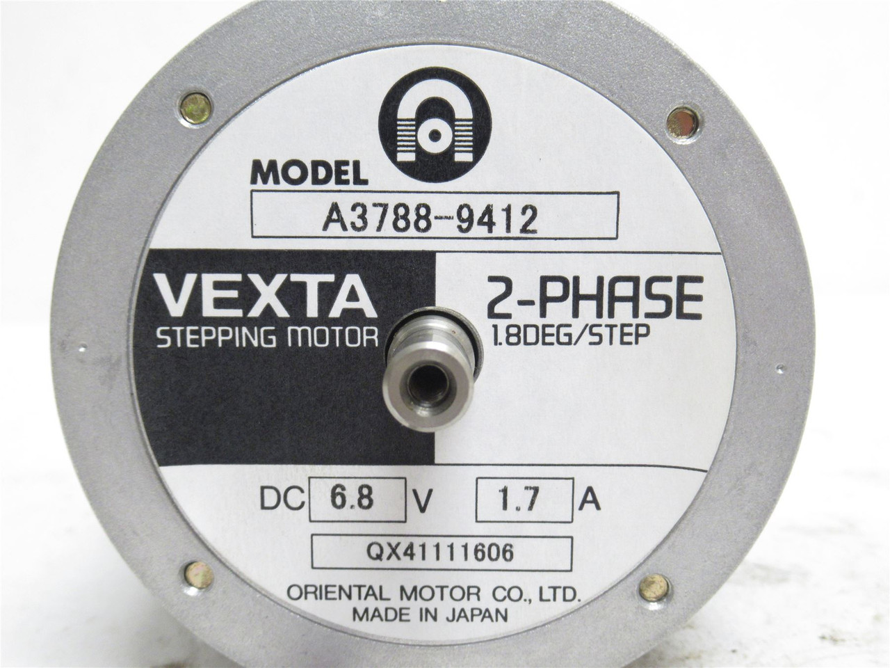 Vexta A3788-9412; Stepping Motor; 6.8VDC; 1.7A; 1.8 Deg/Step Vexta A3788-9412; Stepping Motor; 6.8VDC; 1.7A; 1.8 Deg/Step