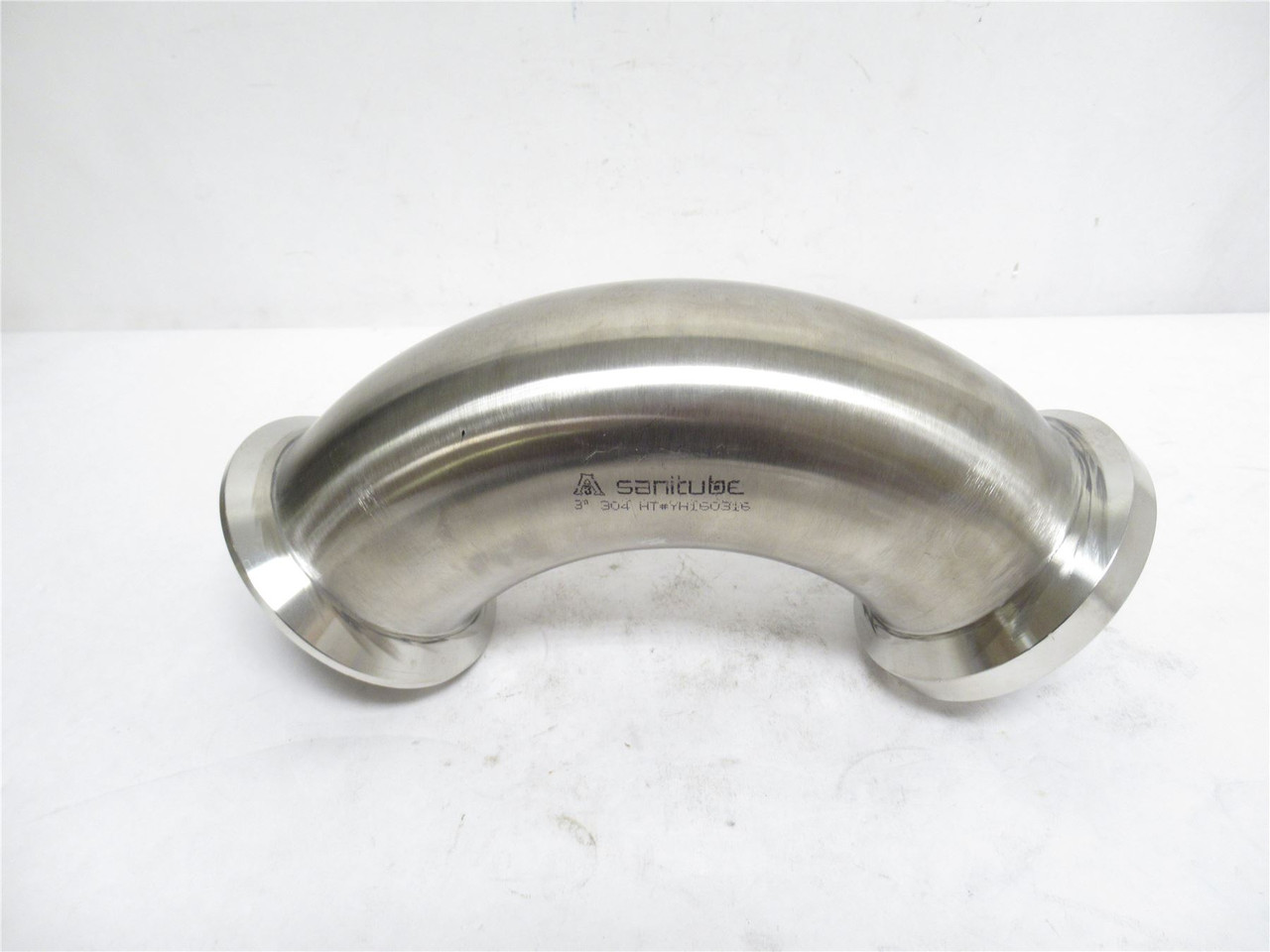 Sanitube YH160316; Sanitary Elbow; SS-304; 90Deg; 3" Weld Sanitube YH160316; Sanitary Elbow; SS-304; 90Deg; 3" Weld