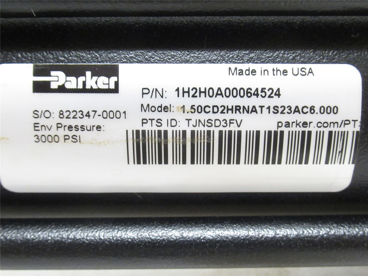 Parker 1.50CD2HRNAT1S23AC6.000; Cylinder 1-1/2"ID x 6" Stroke Parker 1.50CD2HRNAT1S23AC6.000; Cylinder 1-1/2"ID x 6" Stroke
