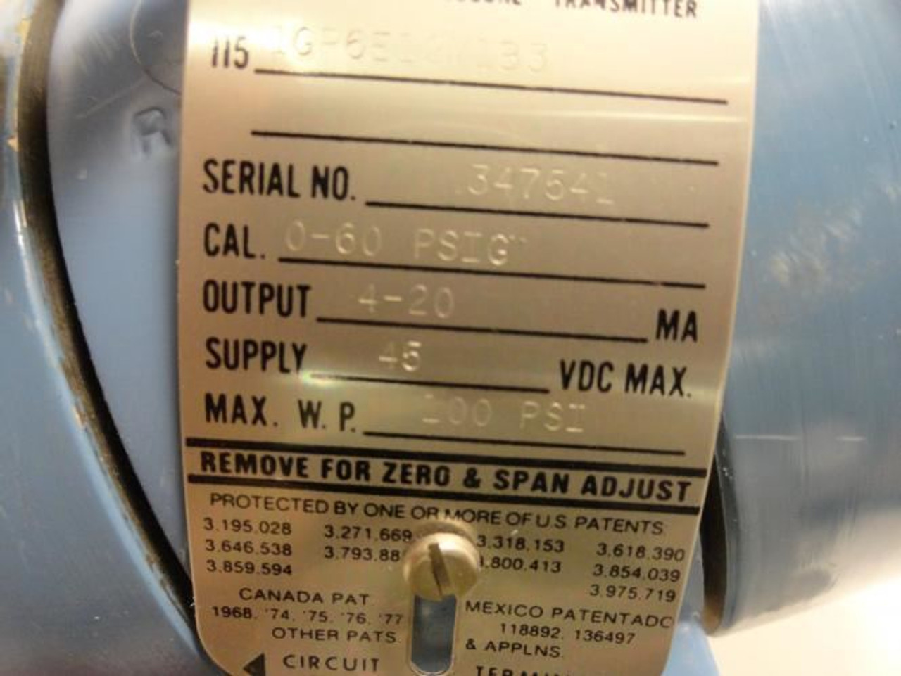 Rosemount 1GP6E12M1B3; Pressure Transmitter