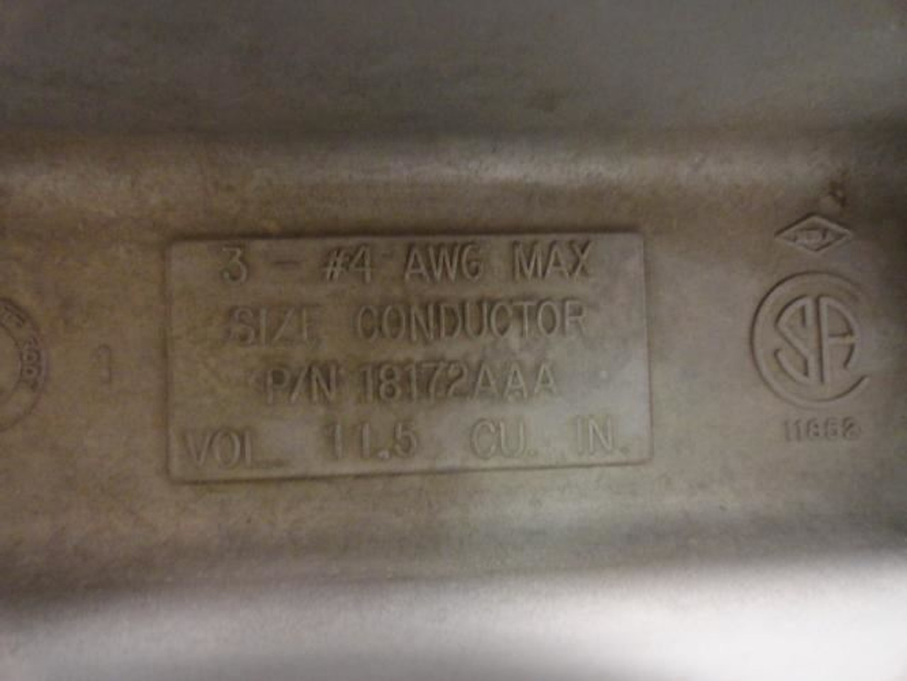 Killark OC-3; Conduit Body w/cover; 1" Hub Size