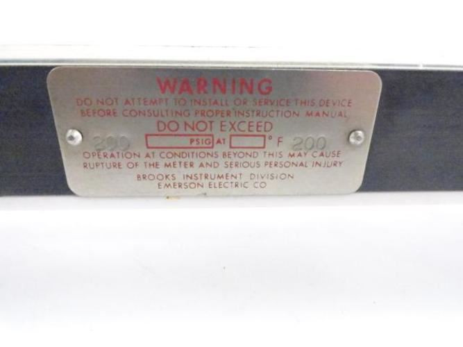 Brooks 1355-01C1BAS; Flow Meter 0-11; 10 S.C.F.H Argon