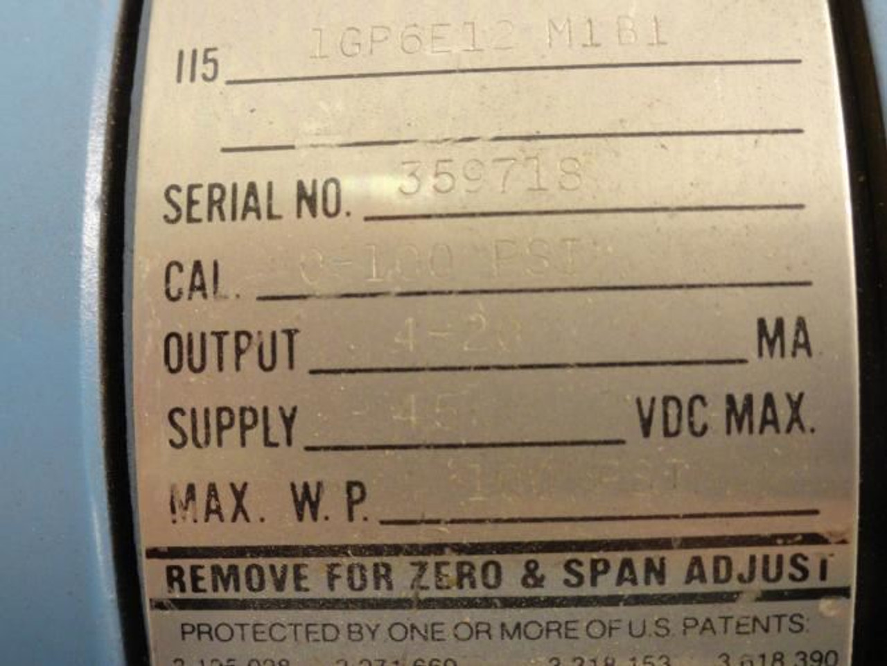 Rosemount 1GP6E12M1B1; Pressure Transmitter