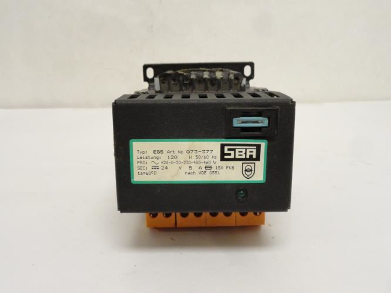 SBA EGS-073-377; Transformer; Secondary: 24VAC