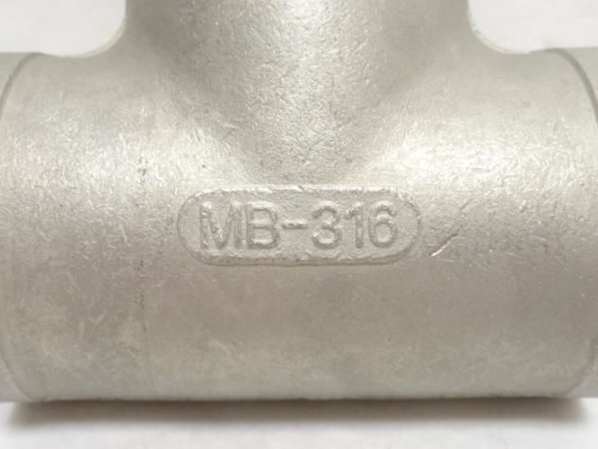 Industry-Std 6JK37; Pipe Tee; SS-316; 1-1/2 FNPT; Class: 150