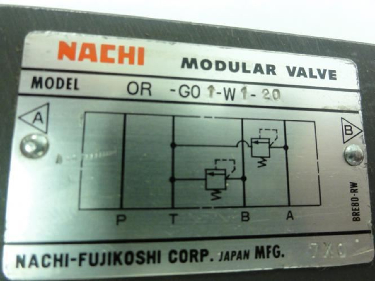 Nachi OR-G01-W1-20; Modular Valve; A; B Control Ports