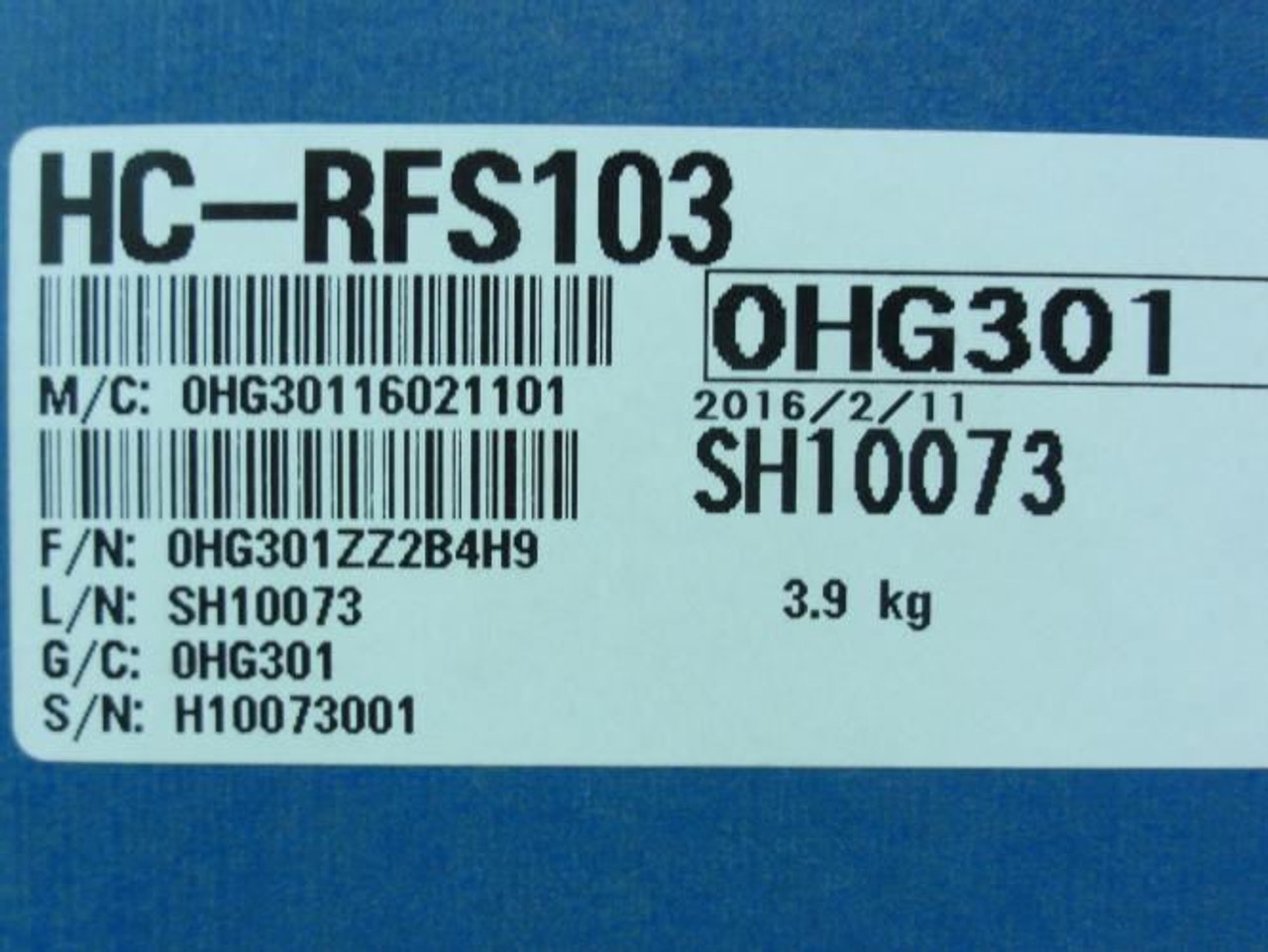 Mitsubishi HC-RFS103; Servo Motor; 6.5A; 129V; 1kW Mitsubishi HC-RFS103; Servo Motor; 6.5A; 129V; 1kW
