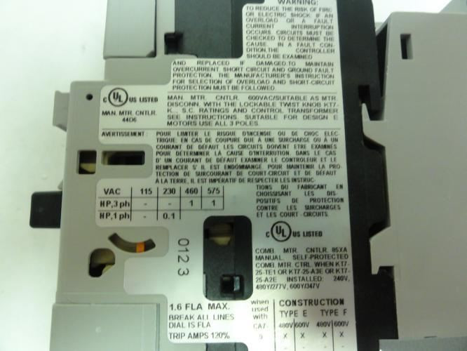 Sprecher CK7-9E-10-24E-AS1.6A-A11; Starter 1-1.6A; 3P; 690V