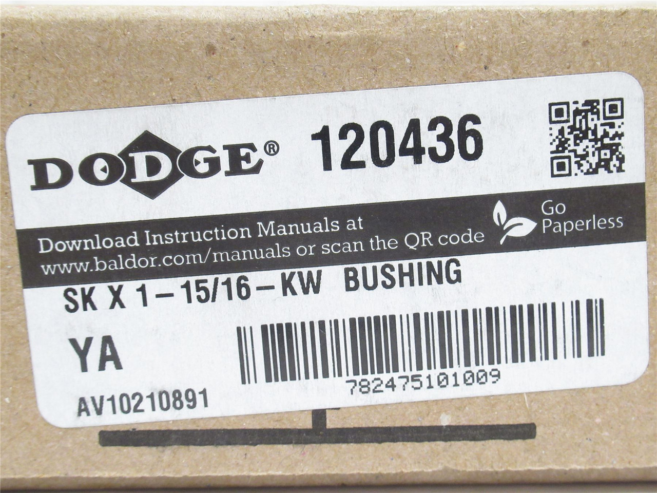 Dodge SK X 1-15/16-KW; QD Bushing; 1-15/16"ID 120436 Dodge SK X 1-15/16-KW; QD Bushing; 1-15/16"ID 120436