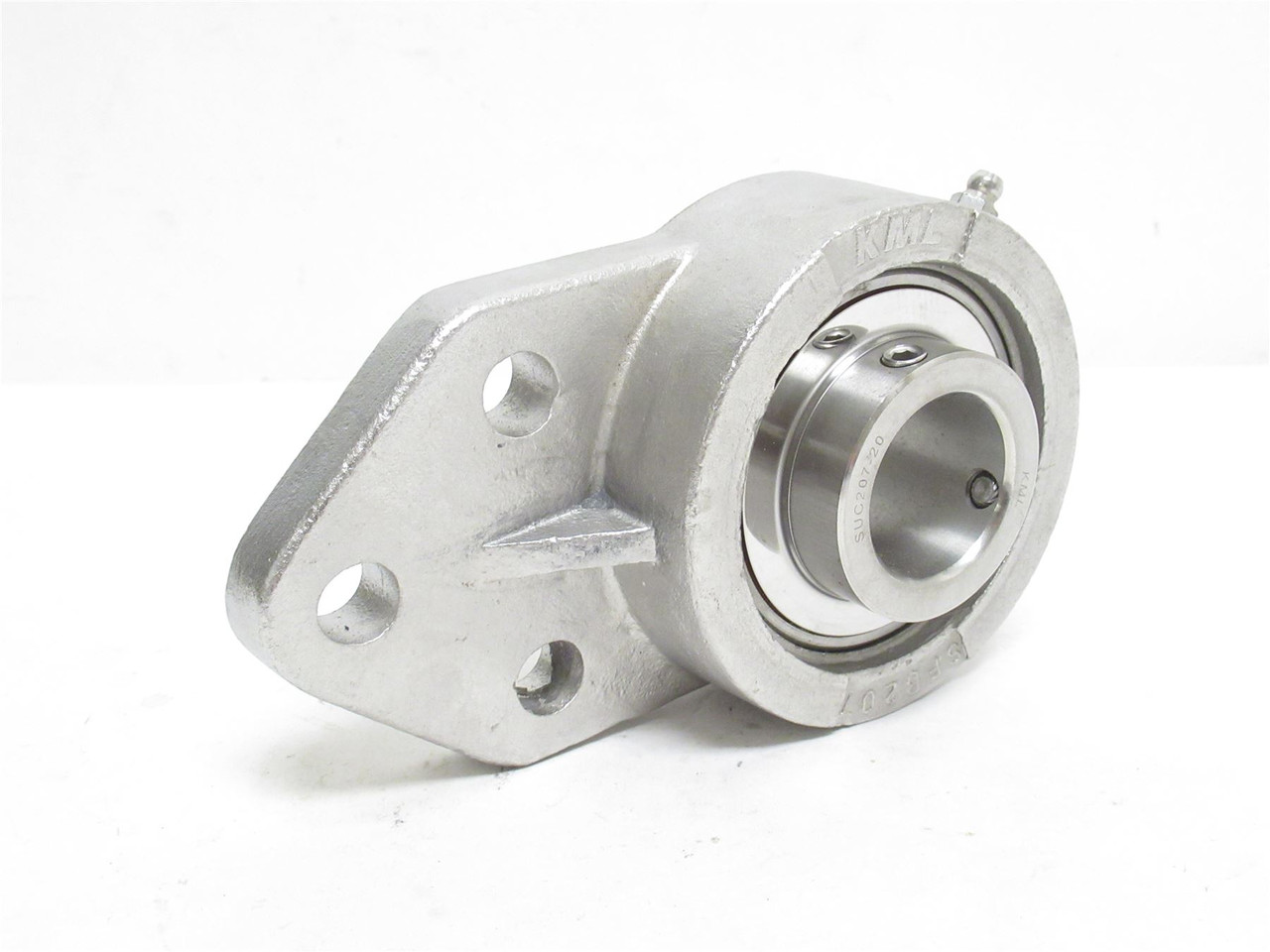 KML SUCFB207-20; Flange Bearing; 1-1/4"ID; SS; 3-Bolt Bracket KML SUCFB207-20; Flange Bearing; 1-1/4"ID; SS; 3-Bolt Bracket