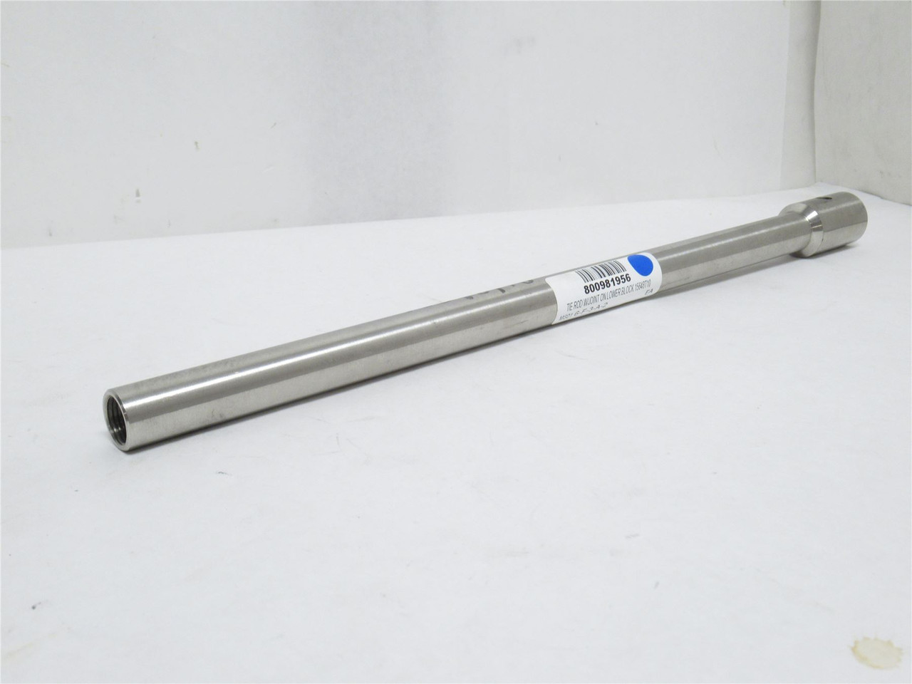 MFG- 15648T10; Lower Block Tie Rod; W/Joint; SS; 15-3/4" Long MFG- 15648T10; Lower Block Tie Rod; W/Joint; SS; 15-3/4" Long