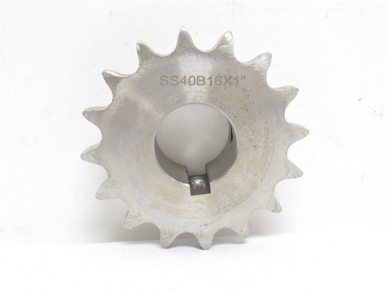 MFG- SS40B16X1; Sprocket #40; SS; 16 Teeth; 1"ID