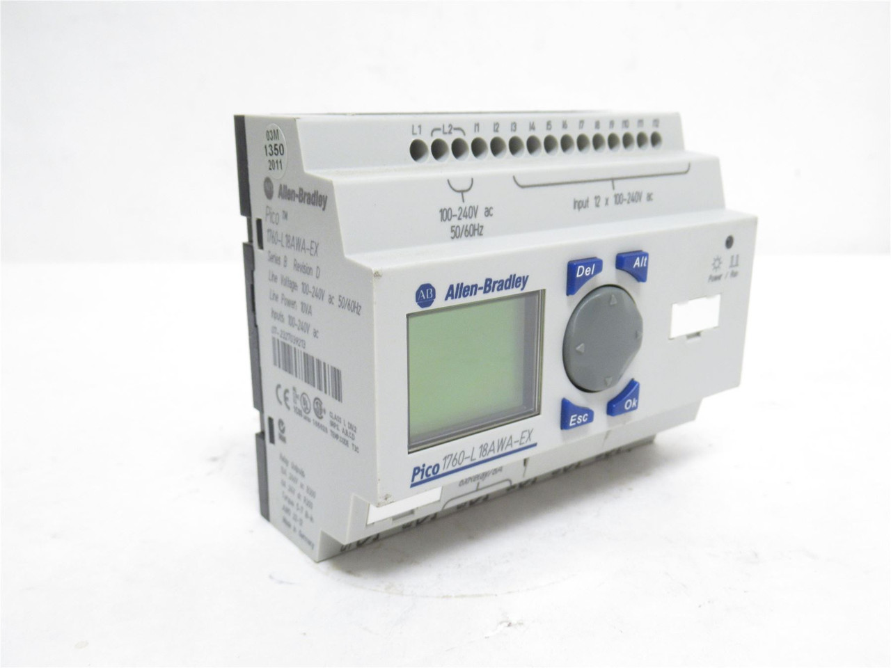 Allen-Bradley 1760-L18AWA-EX; Pico Controller; W/RTC; 18 I/O