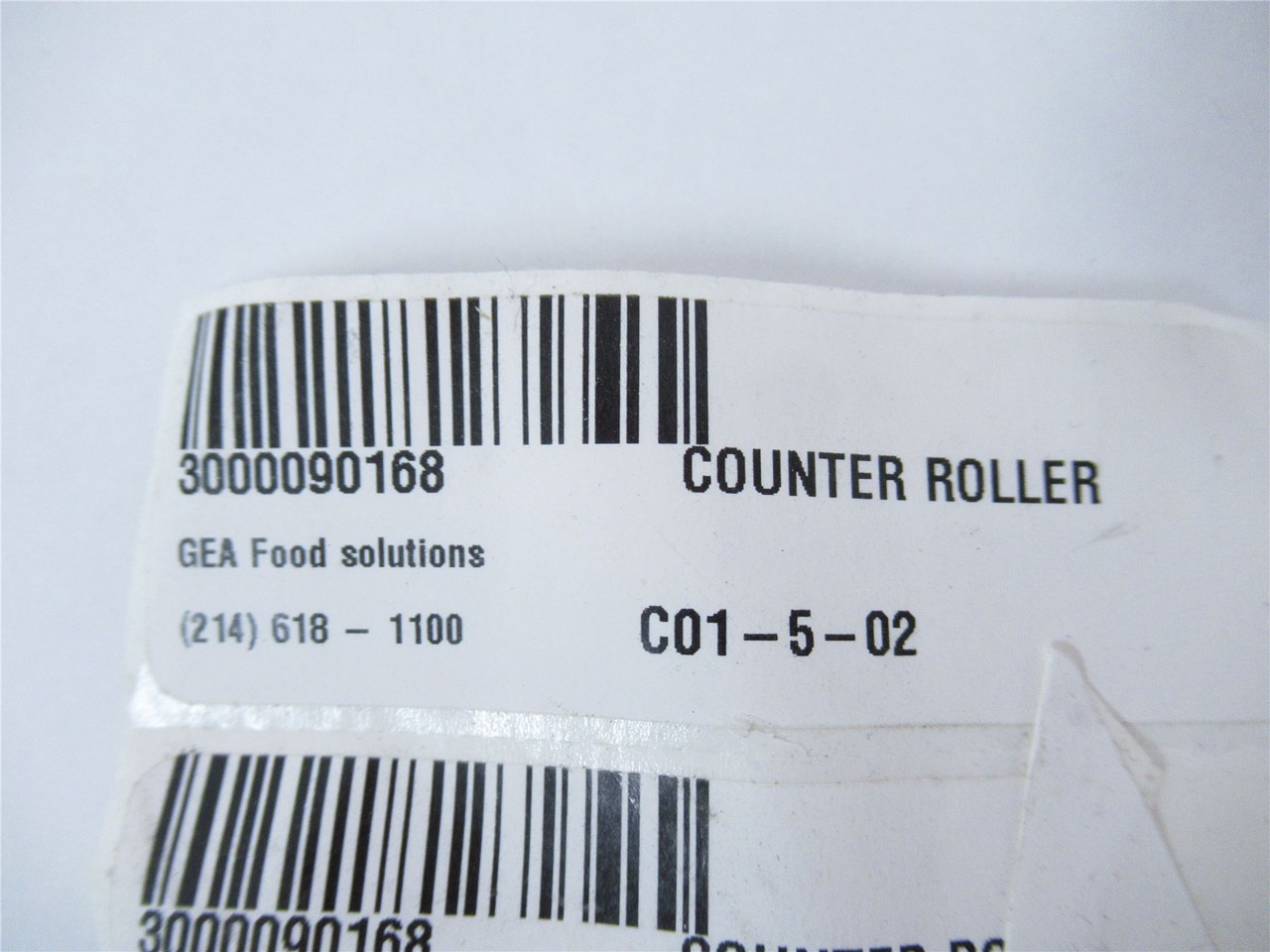 GEA Food Solutions 3000090168; Roller Counter1.624" ID; 3" OD GEA Food Solutions 3000090168; Roller Counter1.624" ID; 3" OD