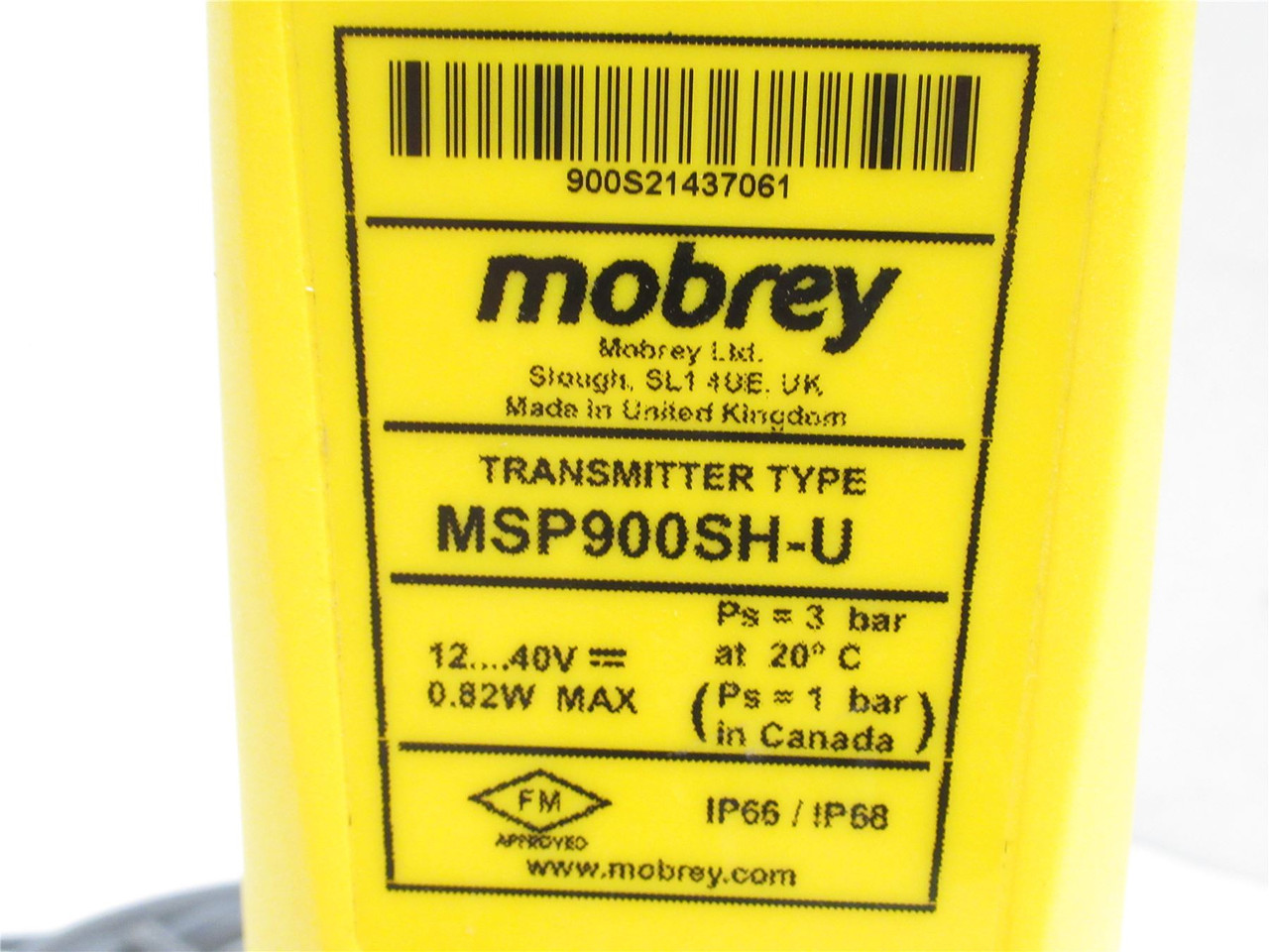 Mobrey MSP900SH-U; Ultrasonic Level/Flow Transmitter; 12-40V