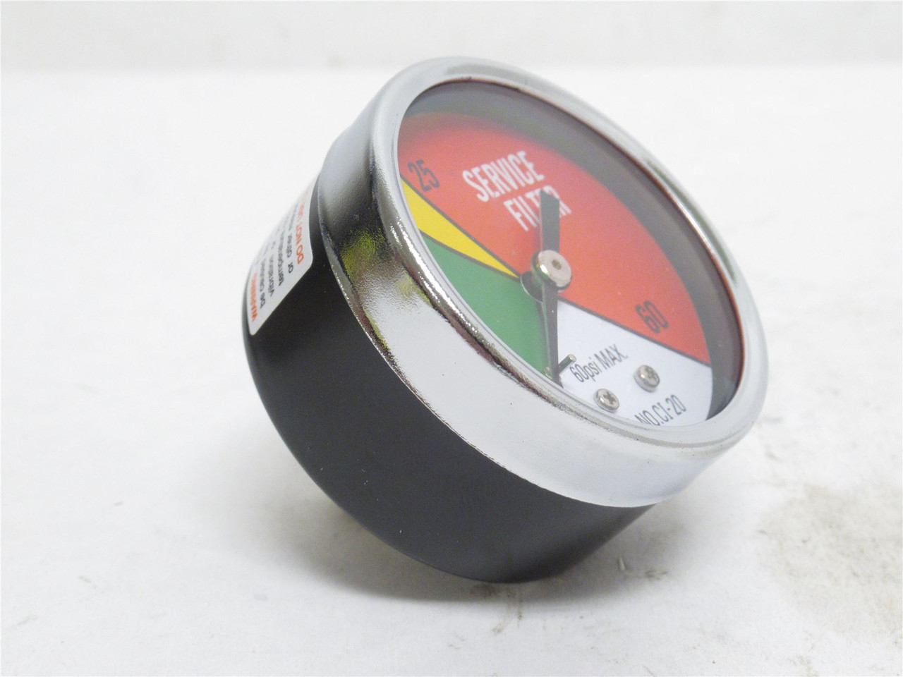 Zinga CI-20; Pressure Gauge Green/Yellow/Red 0-60PSI 1-1/2"