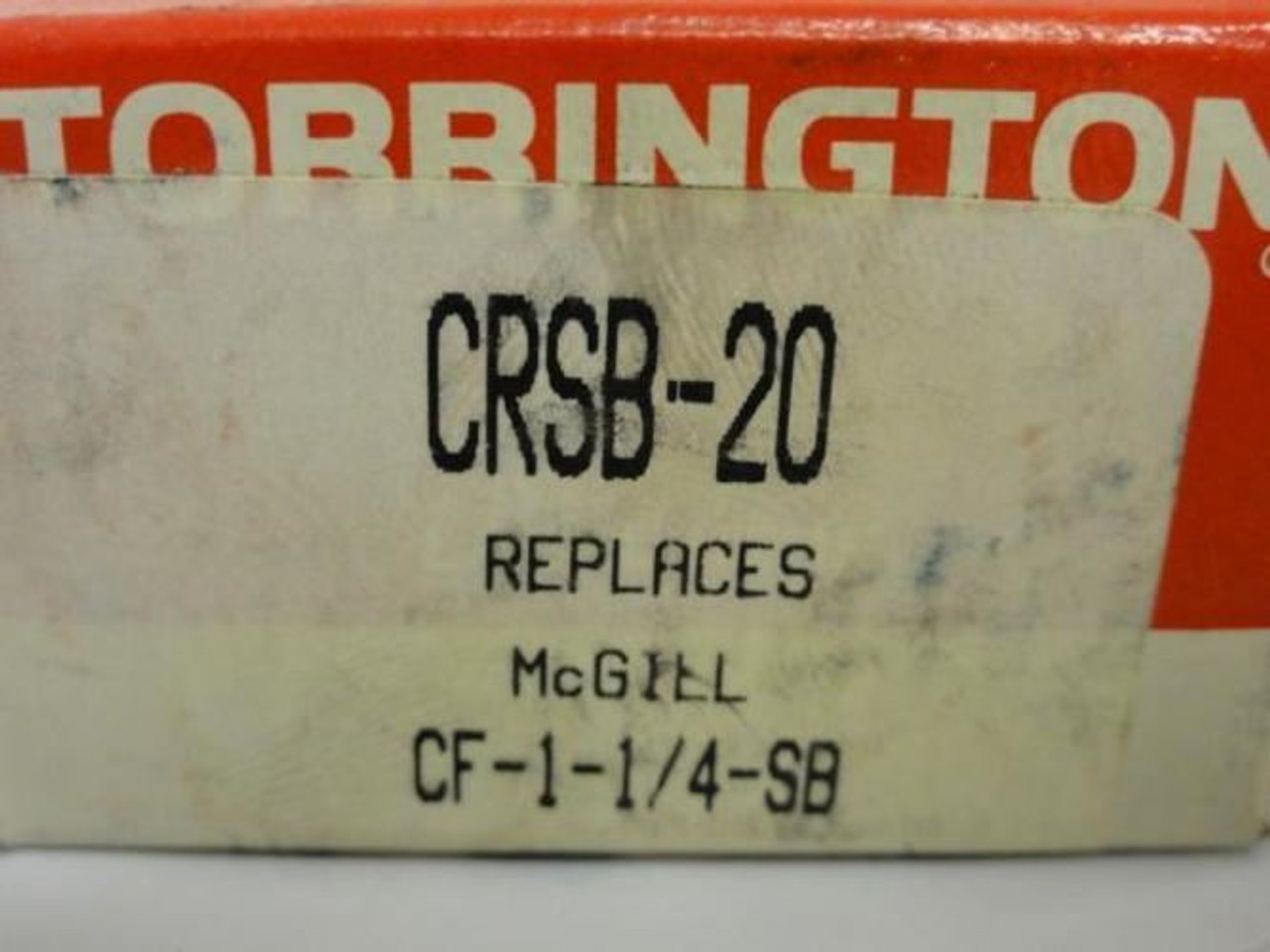 Torrington CRSB-20; Cam Follower; 1-1/4"OD Threads 1/2-20 Torrington CRSB-20; Cam Follower; 1-1/4"OD Threads 1/2-20
