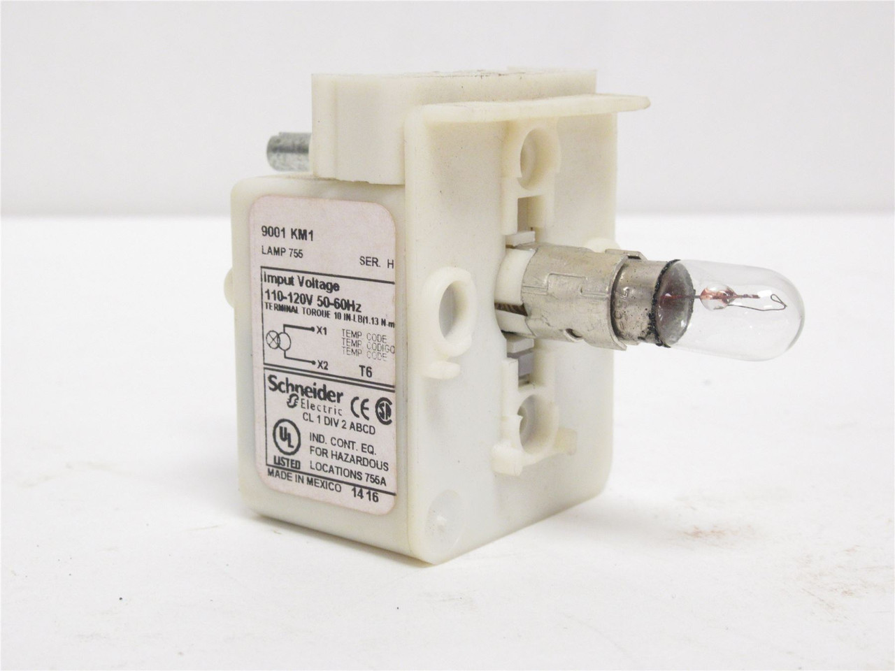 Schneider 9001-KM1; Push Button; Light Module; 30mm; 110-120V