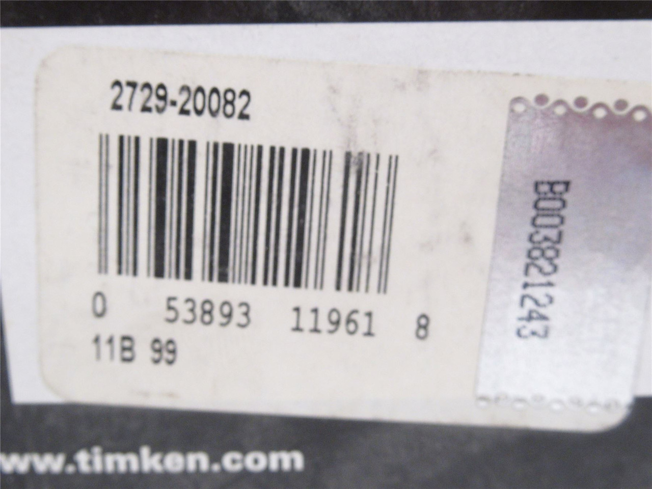Timken 2729-20082; Bearing Cup; 3"OD Timken 2729-20082; Bearing Cup; 3"OD