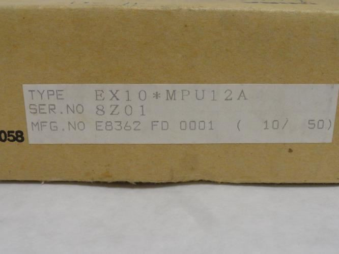 Toshiba EX10-MPU12A; CPU Module; RS485 W/Real Time Clock