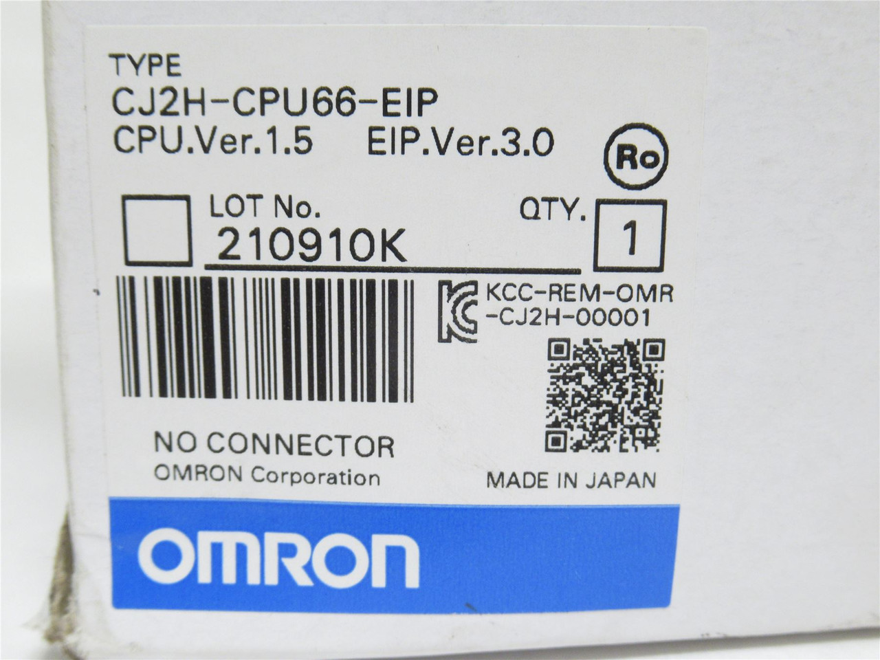 Omron CJ2H-CPU66-EIP; PLC Controller CPU Unit; V1.5