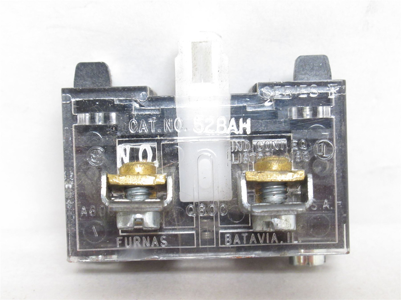 Furnas 52BAH; Contact Block; 1-NO; 10A; 600V