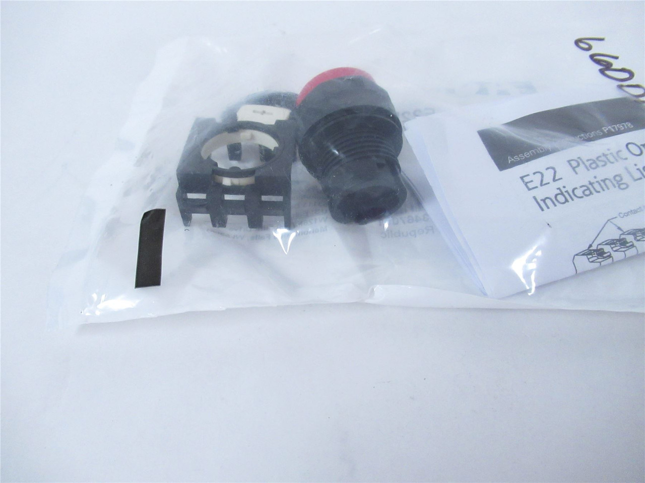 Eaton E22EB2; Pushbutton - 25 mm; red; black bezel