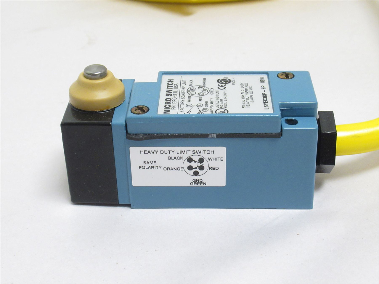 Micro-Switch LSYEC3KP-FP; Limit Switch; 10A; 600VAC/250VDC
