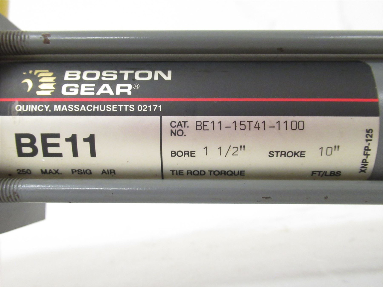 Boston Gear BE11-15T41-1100; Air Cylinder; 1-1/2"B x 10"S Boston Gear BE11-15T41-1100; Air Cylinder; 1-1/2"B x 10"S