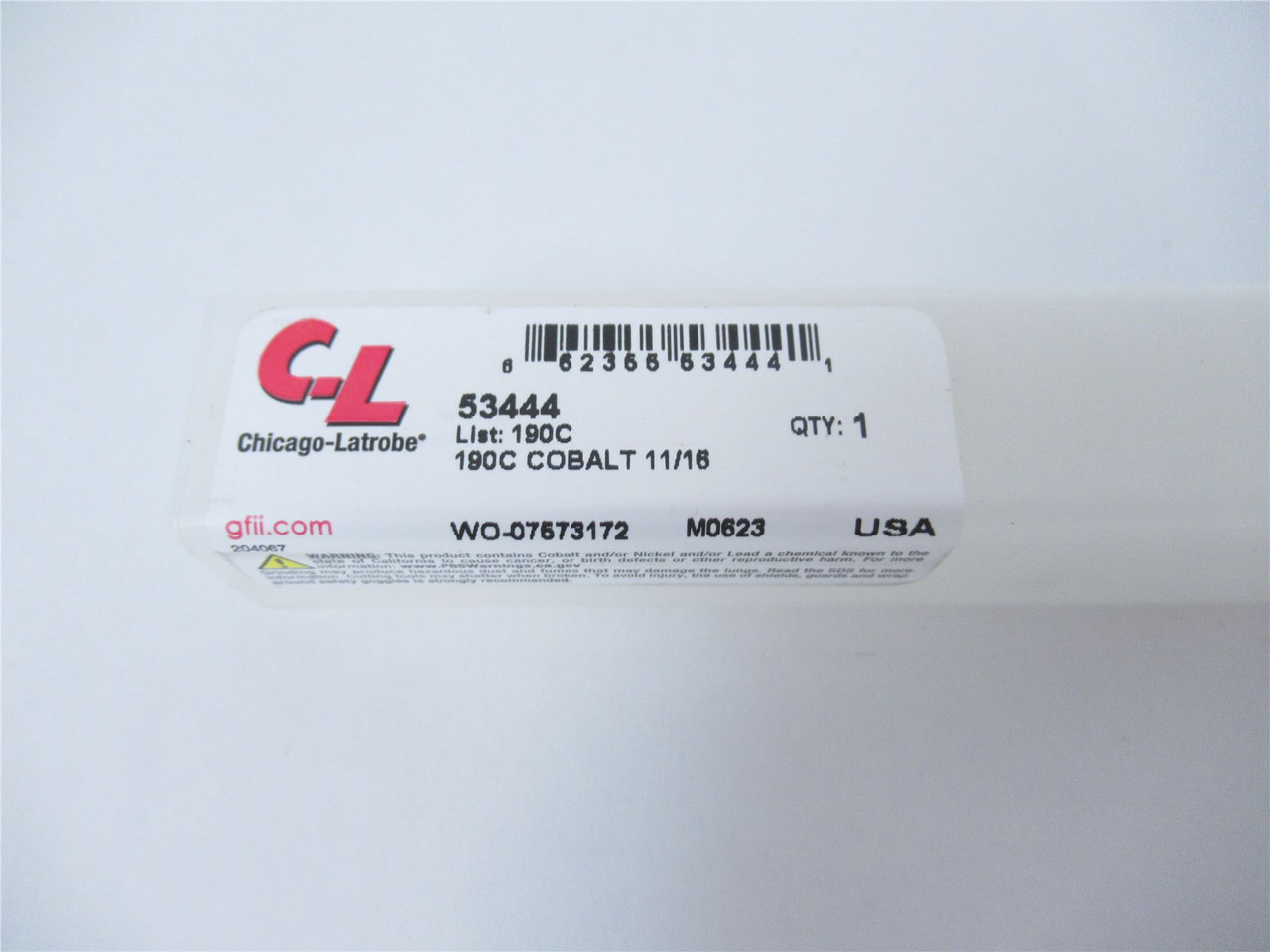 Chicago Latrobe 53444; Silver Deming Drill 11/16" Cobalt