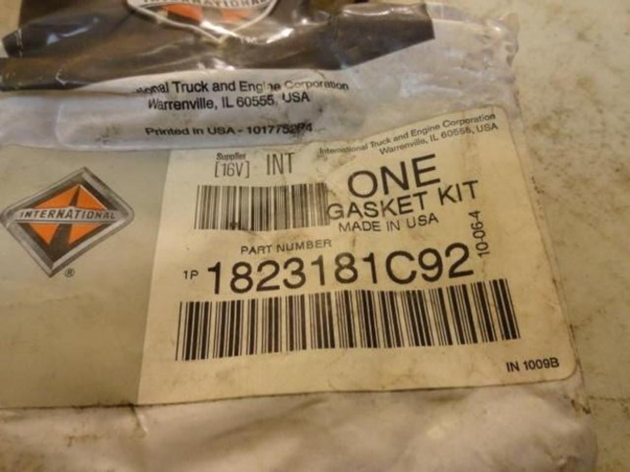International 1823181C92; Incomplete Turbo Gasket Kit International 1823181C92; Incomplete Turbo Gasket Kit