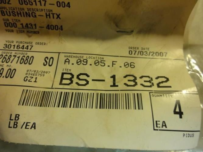 LPM BS-1332; LOT-4; Bushing