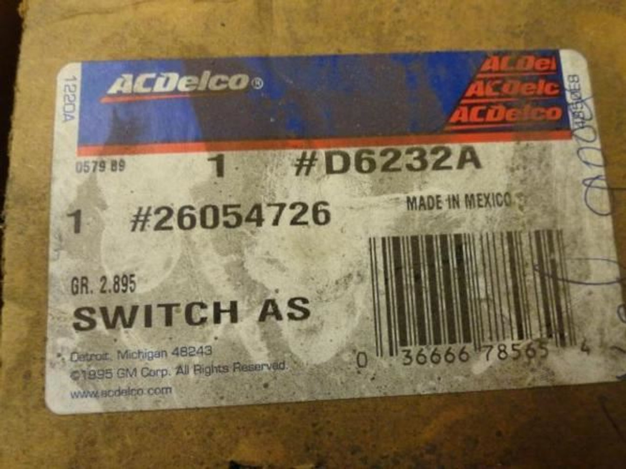 ACDelco D6232A; Turn Signal Switch