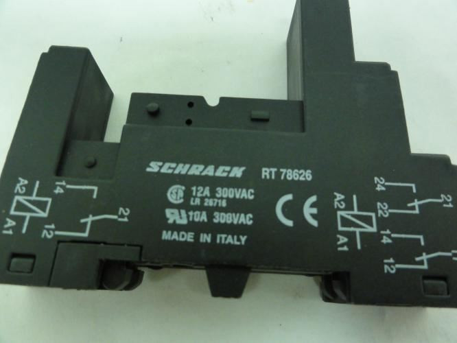 Schrack RT78626; Relay Socket; 12A; 300V; 8 Position