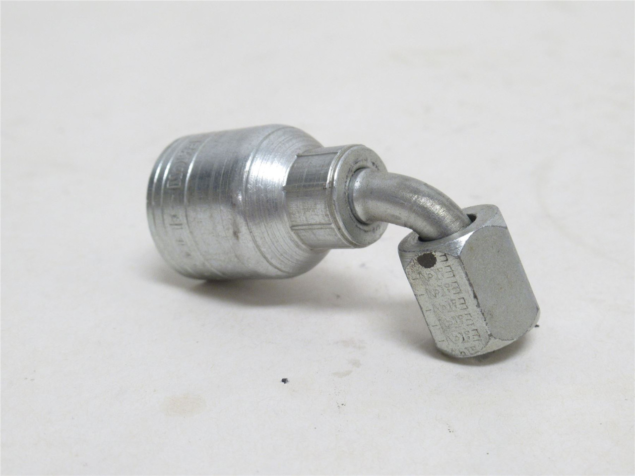 Eaton 04Z-664; Crimp Hose Fitting 90Deg; 3/8 JIC; 3/8" Hose