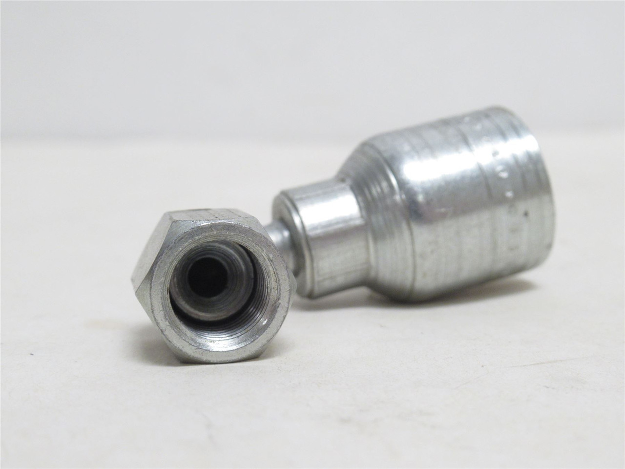Eaton 04Z-664; Crimp Hose Fitting 90Deg; 3/8 JIC; 3/8" Hose