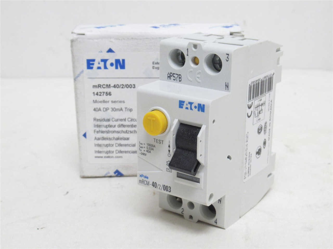 Eaton mRCM-40/2/003; Residual Current Circuit Breaker 40A; 2P Eaton mRCM-40/2/003; Residual Current Circuit Breaker 40A; 2P