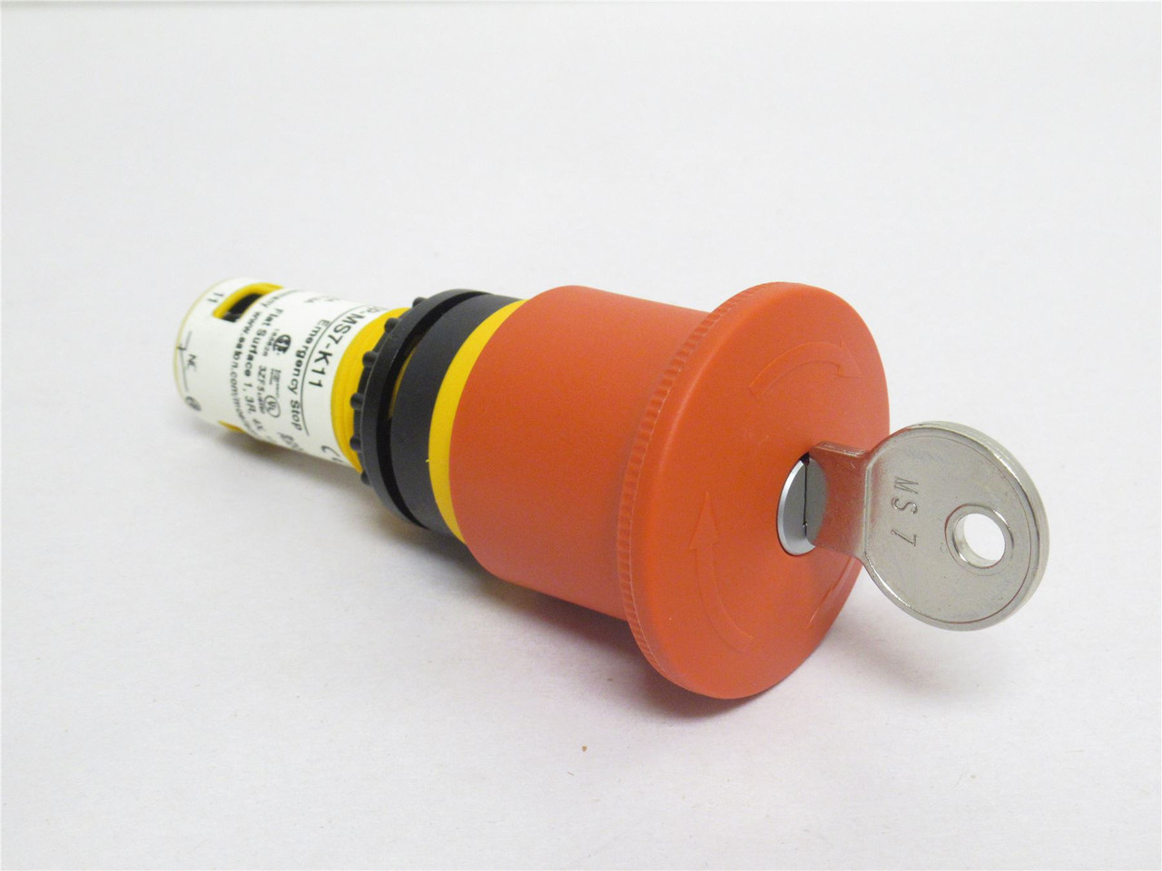 Eaton C22-PVS45P-MS7-K11; Red Keyed E-Stop Switch; 110/230VAC