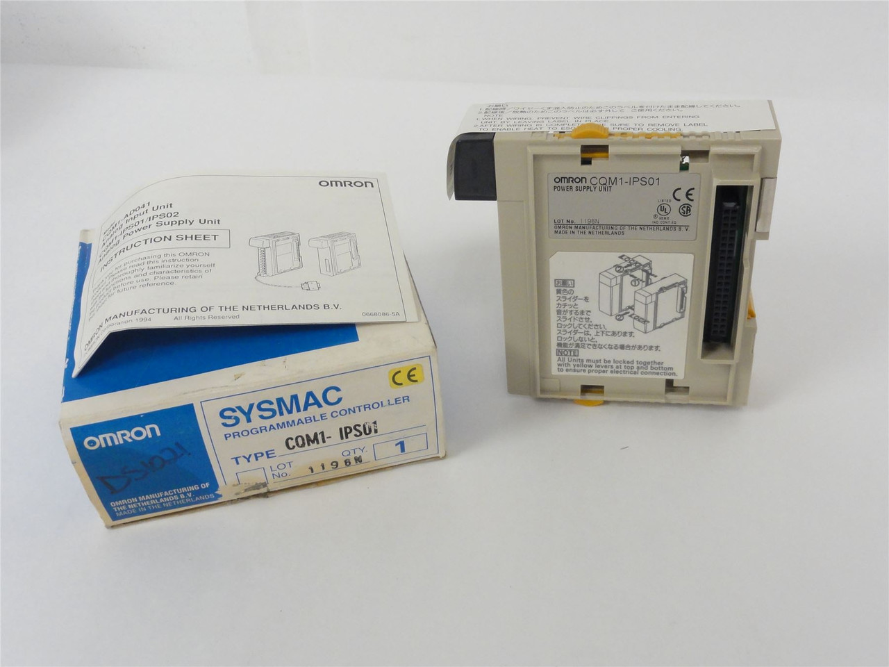 Omron CQM1-IPS01; Power Supply Unit-24 VDC;6MA;PNP/NPN