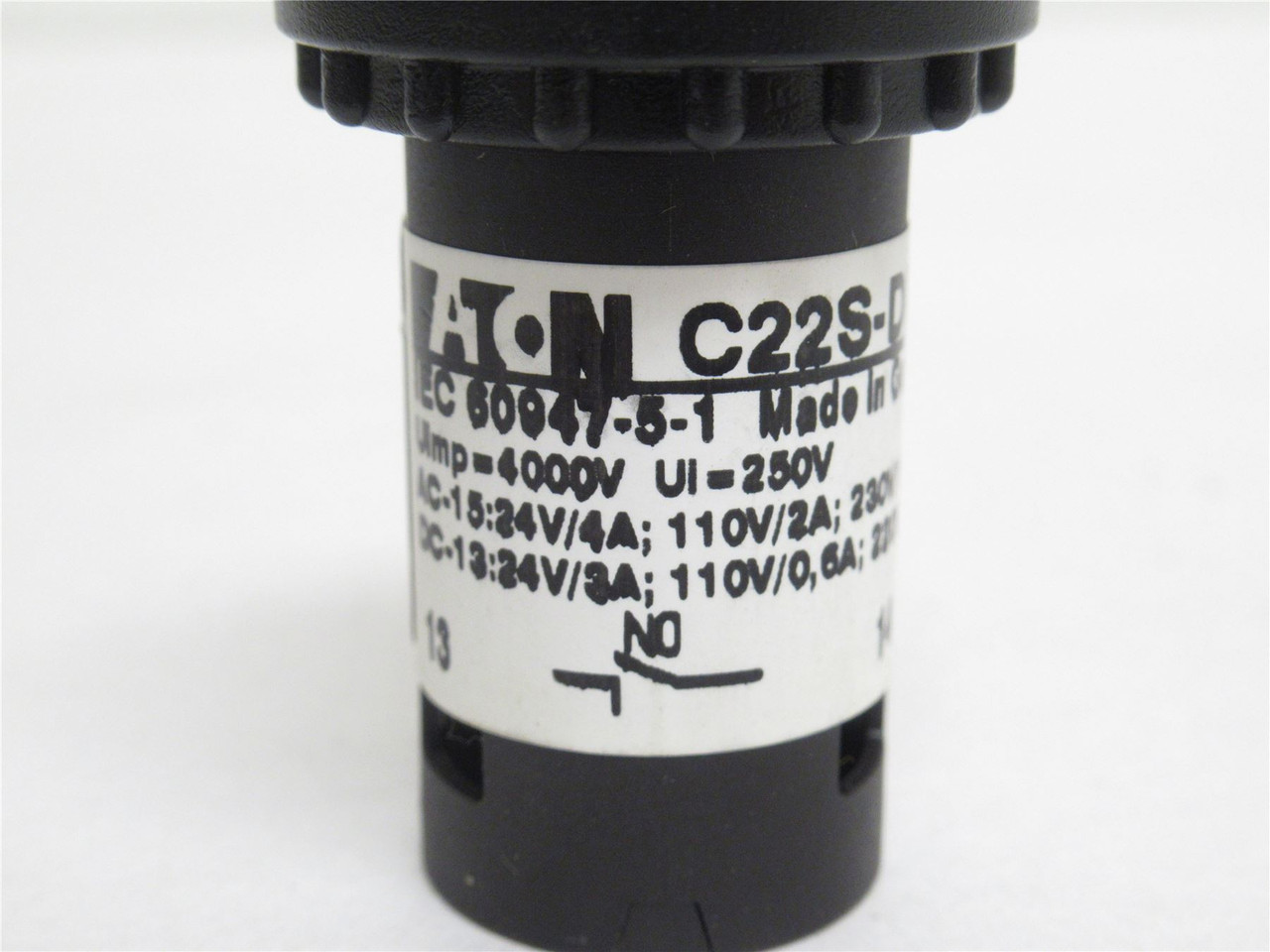 Eaton C22S-DR-G-K10; Flush Push-Button; Green; 110/230V; 1-NO